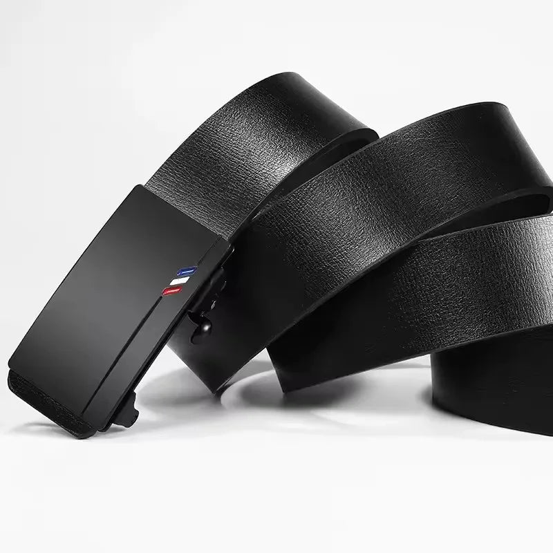 Fashion Business Men'S Belt Genuine Luxury Brand Belt Automatic Buckle Belt PU Leather Soft Belt with Cargo Pants Jeans Belt