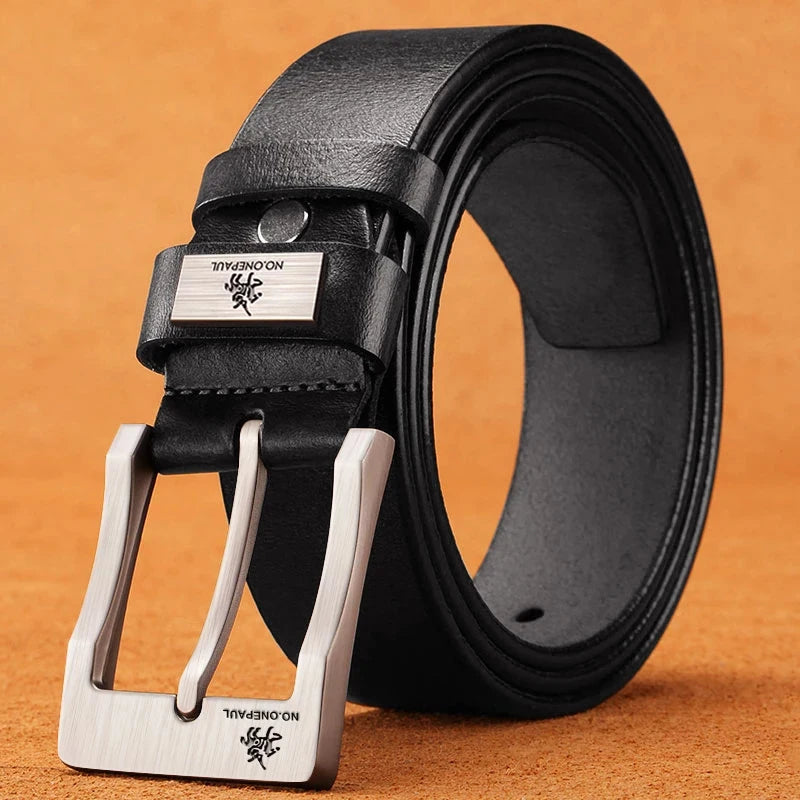 Leather Men'S High-Quality Buckle Jeans Leather Casual Belt Business Denim Belt Men'S Fashion Designer 2025 New