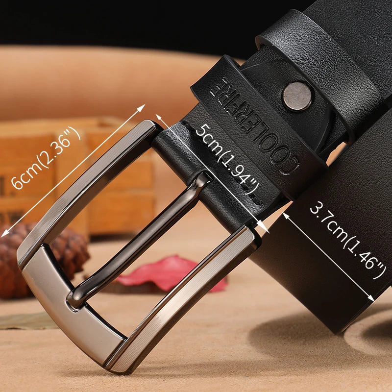 Men High Quality Genuine Leather Belt Luxury Designer Belts Men Cowskin Fashion Strap Male Jeans for Man Cowboy
