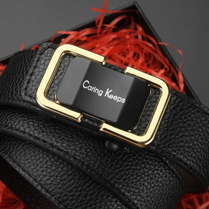 1Pc Fashion Business Men'S Belt Genuine Luxury Brand Belt Automatic Buckle Belt PU Leather Soft Belt with Cargo Pants Jeans Belt